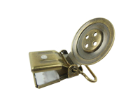 Blank suspender clip 35 mm old brass