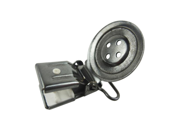 Blank suspender clip 35 mm platinum