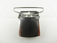 Suspender clip JUMBO model square 40 mm silver