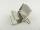 Suspender clip JUMBO model square 40 mm silver