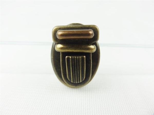 Mini plug lock/folder lock, old brass
