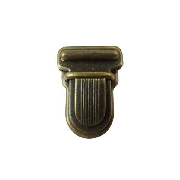 Plug lock/folder lock - 34 mm old brass