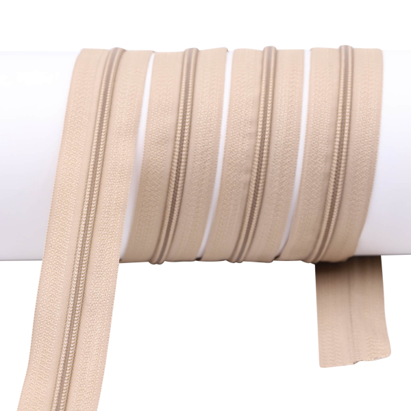 Endless zippers loose - per meter - spiral (5mm) beige