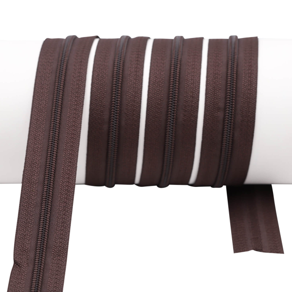 Endless zippers loose - per meter - spiral (5mm) dark brown