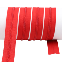 Endless zippers loose - per meter - spiral (5mm) red