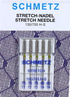 SCHMETZ - 5 stretch needles size 75-90 (Combi)/flat piston