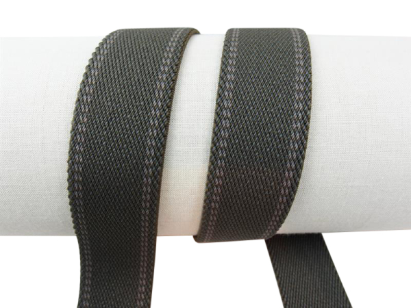 Gurtbänder elastisch Modell 70er, 30 mm oliv-grau 45 %-elasthan