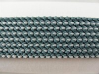 Webbing straps elastic model 70s, 30 mm green-white 45% elastane
