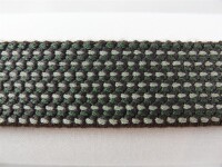 Webbing straps elastic model 70s, 30 mm olive-brown-beige 45% - elastane