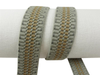 Webbing straps elastic model 70s, 30 mm beige-bronze 25%...