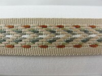 Webbing straps inelastic model 70s, 30 mm beige-brown