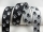 Paw webbing double-sided 20 mm black-silver gray