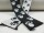 Paw webbing double-sided 20 mm black-silver gray