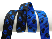 Paw webbing double-sided 20 mm black-blue
