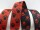 Pfötchengurtband Doppelseitig 30 mm schwarz-rot