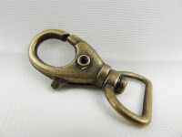 Snap hook small 16 mm - old brass