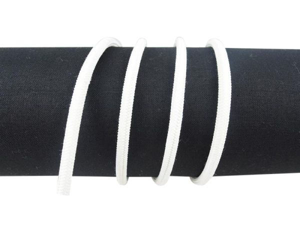 Rubber cord 6 mm white