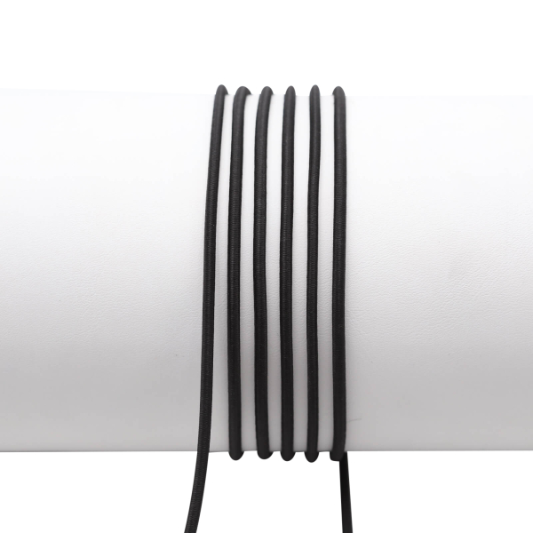 Rubber cord 3 mm black