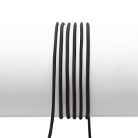 Rubber cord 3 mm black