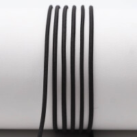 Rubber cord 3 mm black