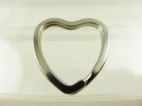 Schlüsselring-Edel  Modell "Edel-Herz" ca. 32 mm - silber
