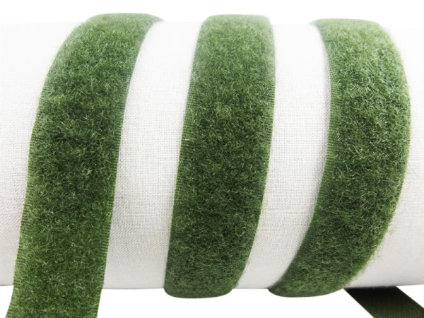 Klettband-Flauschseite zum Aufnähen 20 mm armeegrün