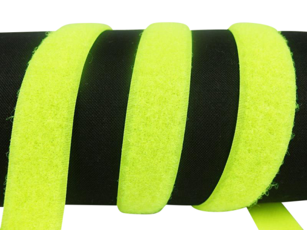 Velcro fleece side for sewing on 20 mm neon yellow