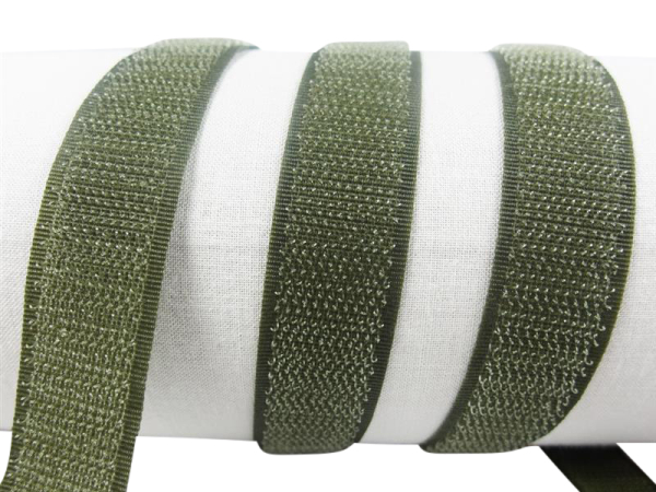 Velcro side for sewing on 20 mm army green