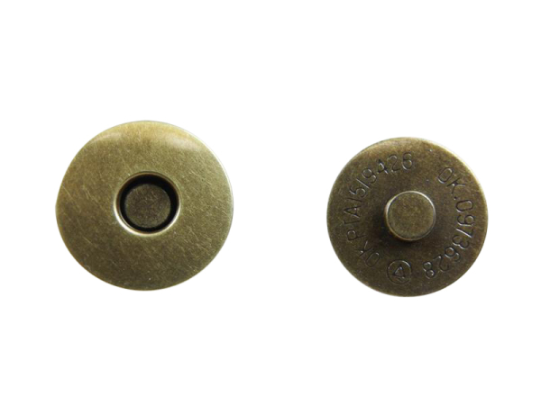 Magnetverschluss-Magnetknopf 18 mm altmessing/ antike