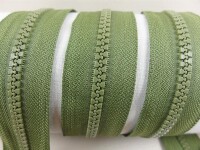 Delrin VISLON zippers sold by the meter plastic teeth 6 mm / loose army green