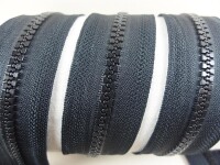 Delrin VISLON zippers sold by the meter plastic teeth 6 mm / loose black