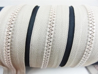 Delrin VISLON Reißverschlüsse Meterware Kunststoffverzahnung 6 mm / lose beige