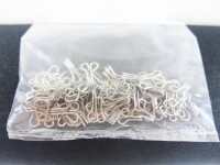 Haken und Augen 30er Set silber