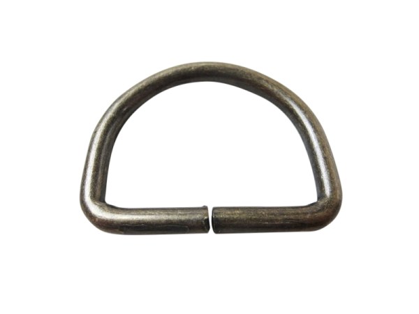D-ring / half ring model "Italy" antique brass 30 mm
