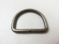 D-ring / half ring model "Italy" antique brass...