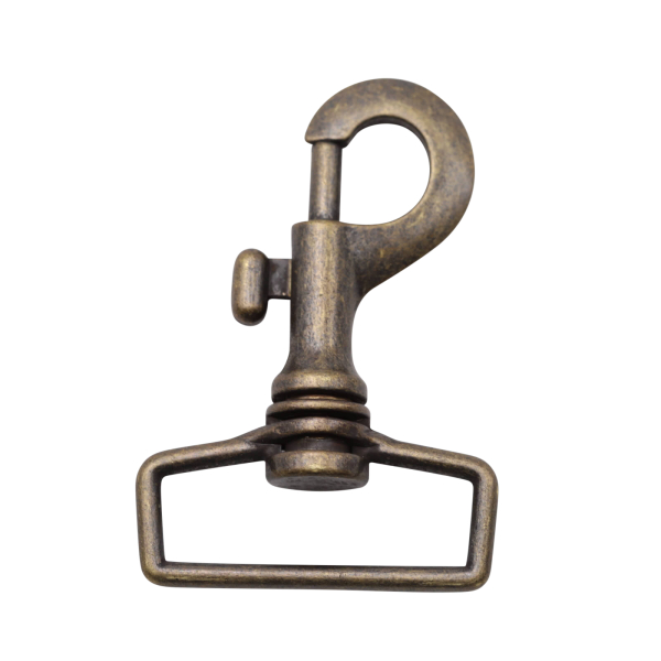 Karabinerhaken Modell "Italy" 40 x 72 mm altmessing