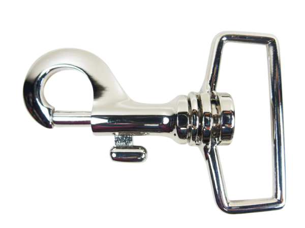 Carabiner hook model "Italy" 40 x 72 mm silver