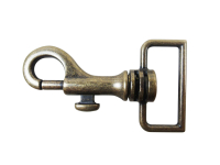 Carabiner hook model "Italy" 30 mm antique brass