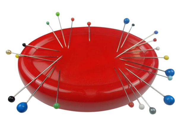 Magnetic pincushion oval - red