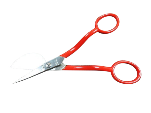 Application scissors in top quality / silver-red 15 cm