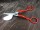 Application scissors in top quality / silver-red 15 cm
