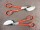 Application scissors in top quality / silver-red 15 cm
