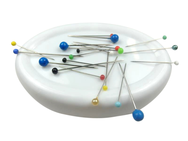 Magnetic pincushion oval - white