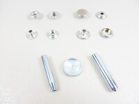 Druckknöpfe  "Tool-Point"  - Ringfeder (Sport & Camping) Großpackung 100er Set 15 mm / mit Werkzeug silber