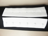Hook and eye tape white