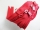 Endlose-Reißverschlüsse-FIX - 3 Meter inkl. 4 Zipper (5mm) rot