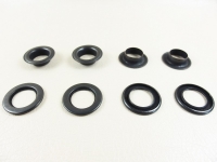 Ösen mit Scheiben Modell "Big"  100er Set 14 mm / ohne Werkzeuge schwarz-bruniert
