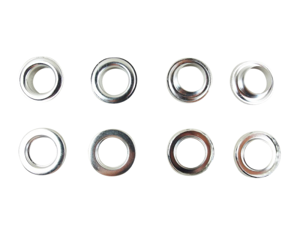 Eyelets with washers model "Big" set of 100 14 mm / without tools silver