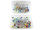 Glass head pins large / mix color - 10g (approx. 50 pieces) 0.80 x 48 mm