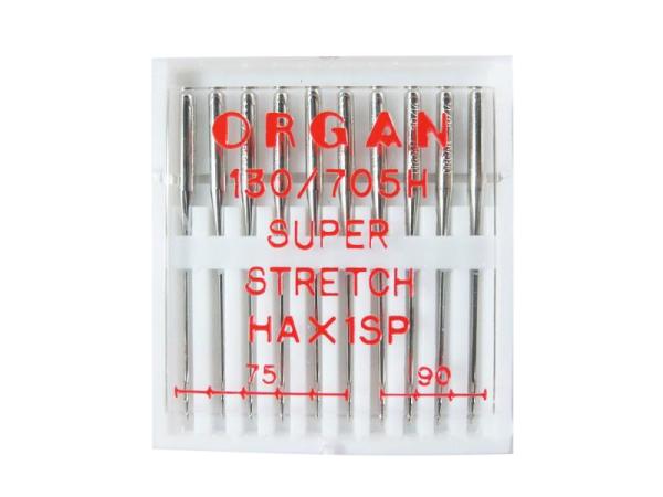 ORGAN - 10 Super Stretch HAX1SP Nadeln 75-90 / Flachkolben